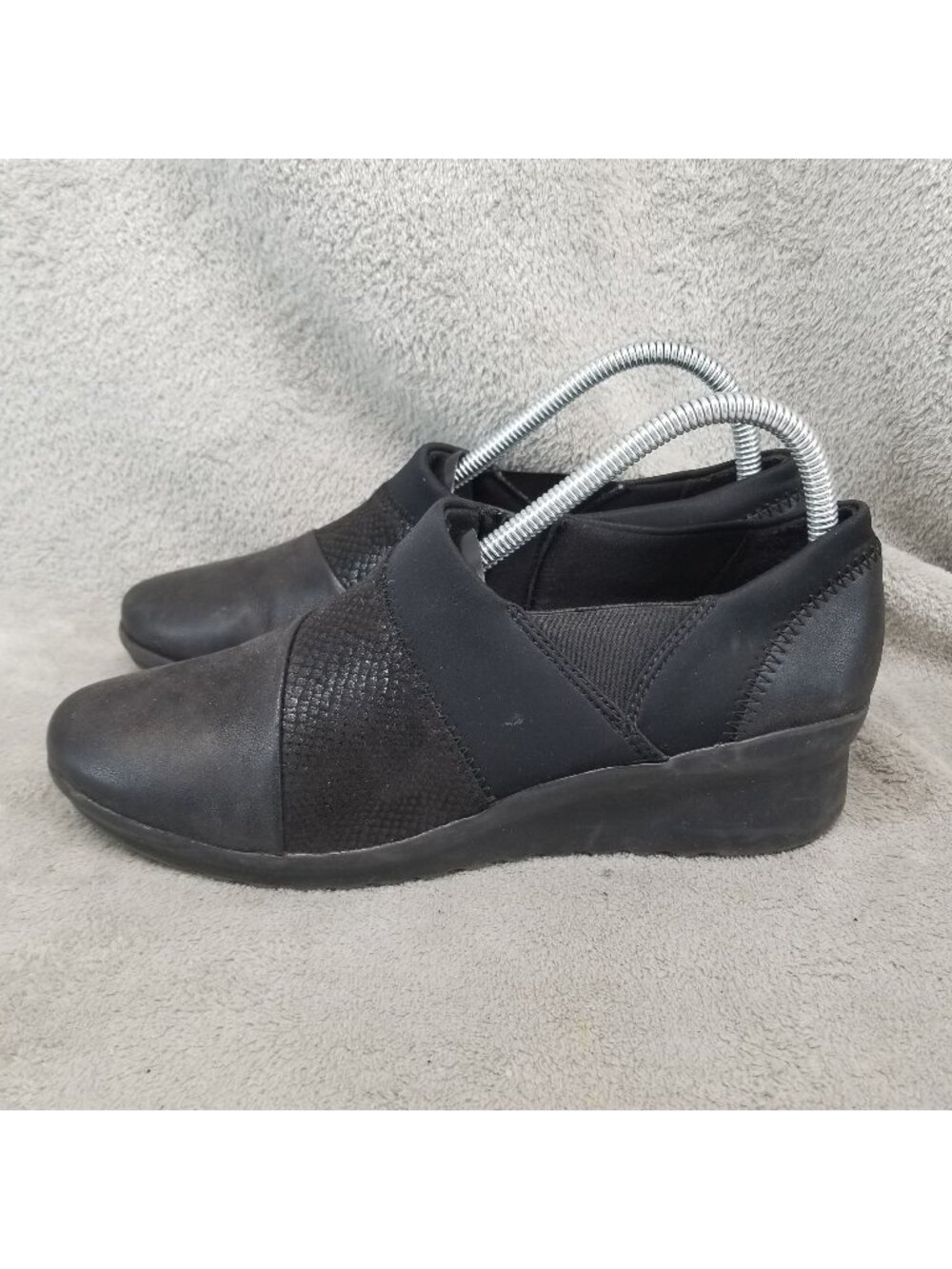 Cloudsteppers by Clarks Shoes Womens Size 8.5 Caddell Denali Black Loafers